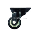 Ruedas giratorias de PVC negro de 1.5 "